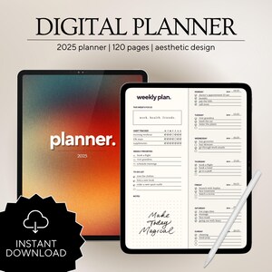 Digital Planner 2025, iPad & Android Planner, GoodNotes Planner, Digital Calendar, Weekly, Monthly Journal, Budget Planner, 2025 Planner