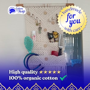 Easy Hanging Multi-Purpose Macrame Organizer