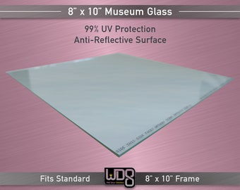 8"x10" Anti-Reflective Museum Glass® - 99% UV Protection for Framing Fine Art, Photography, Collectibles & Displays - Fits 8"x10" Frame