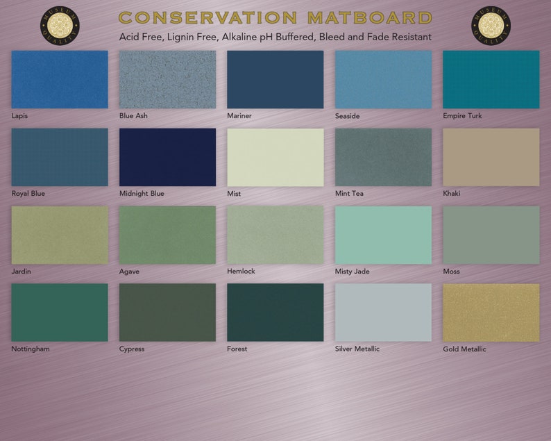 Fully Customizable Conservation DOUBLE Mat Your Choice of Mat Colors, Mat Size and Mat Opening Size image 4