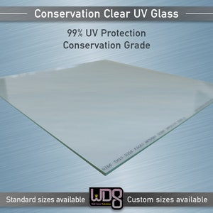 Conservation Clear 99% UV Glass - Choose From Standard Sizes or Custom Cut to Your Size