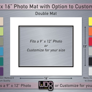 13x16 Black Picture Frame with 10.5x13.5 White Mat Opening for 11x14 Image,  0.75 Inch Border, UV 