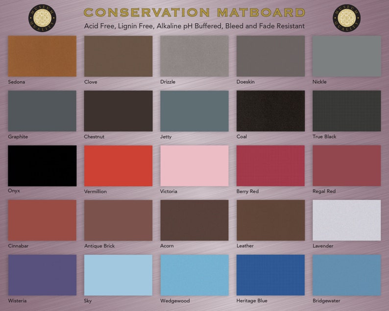 Fully Customizable Conservation DOUBLE Mat Your Choice of Mat Colors, Mat Size and Mat Opening Size image 3
