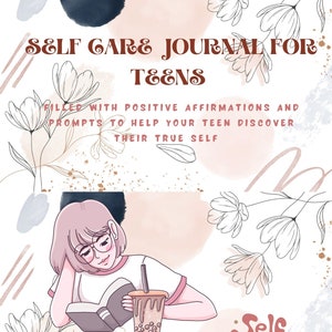 Self care journal for teens and young girls   Planner for teens journal for girls gratitude journal