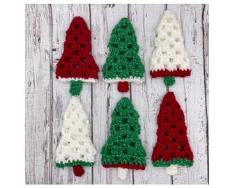 Crochet Pattern - Granny Christmas Tree, easy beginner tree ornament, Christmas garland