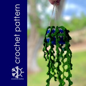 Crochet Trailing Vine Plant Pattern: Mini Hanging Planter (PDF Download)