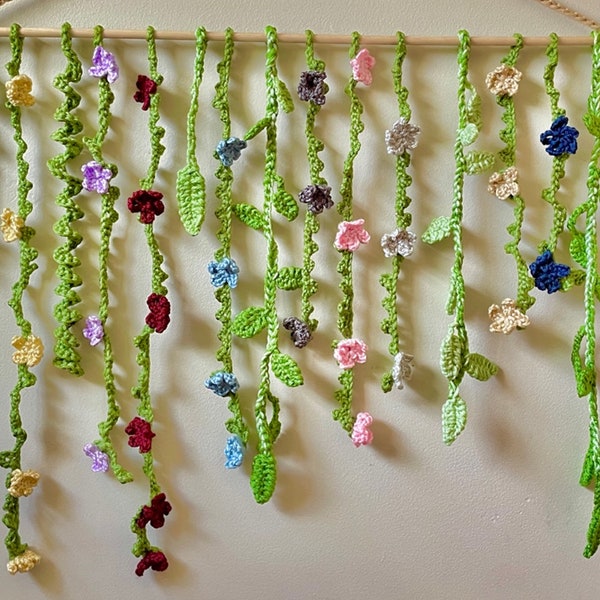 Crochet Flower Vines Pattern Etsy