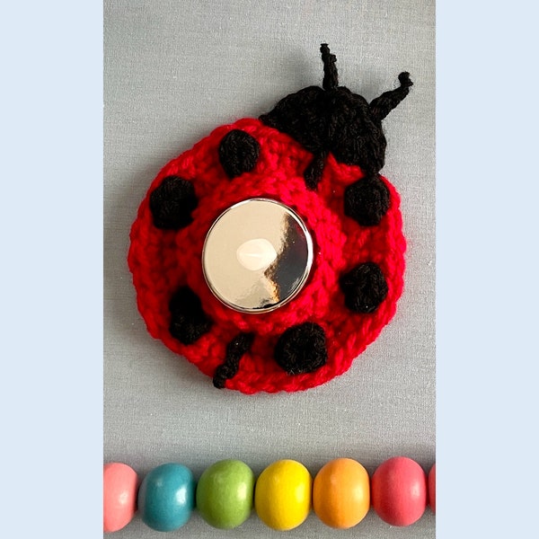 Ladybug Tealight Holder Crochet Pattern, Crochet Ladybug applique, Crochet Easter Spring decor, Beginner Crochet Pattern, PDF Download