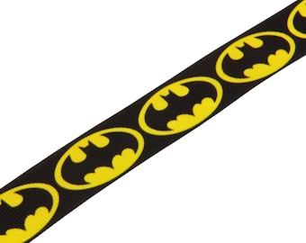 Wstążka grosgrain Bat Halloween 1" cięta na wymiar