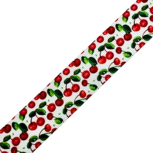 Cherry Cherries Ribbon 1&quot; Grosgrain Ribbon (Sold by the yard)