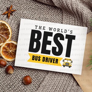 World's Best Bus Driver SVG PNG School Bus Driver Gift - Etsy