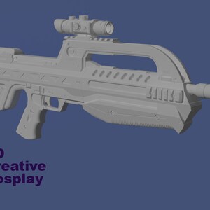 3D Printed Halo Infinite Battle Rifle Raw Print From Galactic Armoury ...