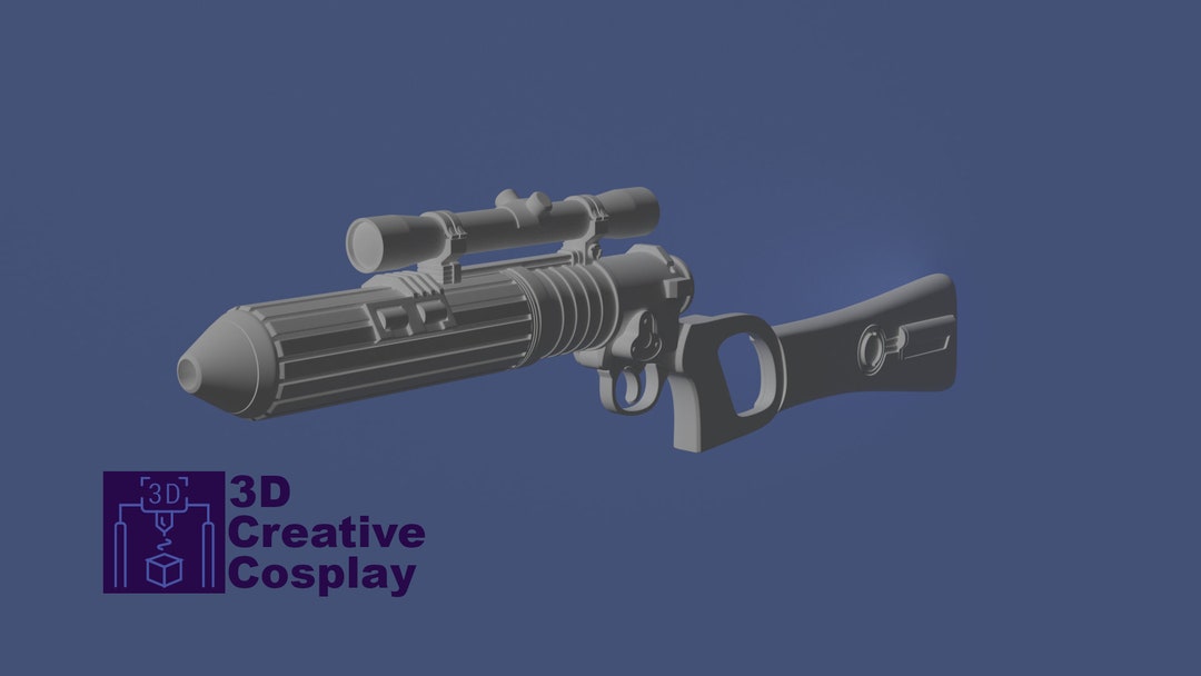 3D Printed Boba Fett EE3 Blaster Rifle Raw Print From Galactic Armoury ...