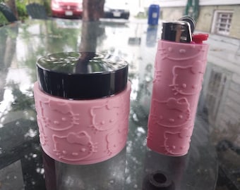Mini Glass Stash Jar & Bic Lighter Case