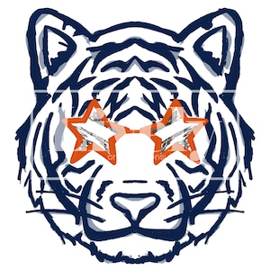 Tiger Mascot Pattern 300 DPI PNG Download Digital Paper Acrylic Jewelry Vinyl Fabric Apparel Surface Design