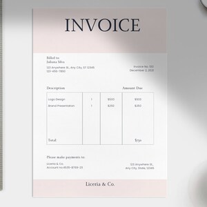 Minimalist Invoice Template | Invoice Template | Business Invoice |CANVA | Invoice | Printable Invoice | Editable Invoice |