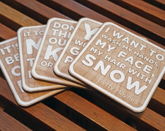 White Christmas Coaster Set