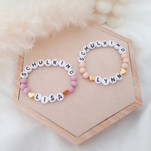 Kids Pearl Bracelet Bead Bracelet School Enrollment Schoolchild or Name Personalized Back to School Colorful