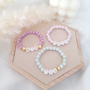 Children&#39;s pearl bracelet, pearl bracelet, children&#39;s bracelet, gold, pink, silver, color of your choice