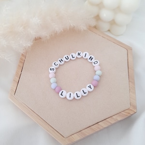 Kids Pearl Bracelet Bead Bracelet School Enrollment Schoolchild or Name Personalized Back to School Colorful