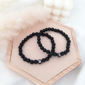 Partner bracelet for couples・Personalized with your desired text・Partner jewelry・Friendship bracelet ・Pearl bracelet set