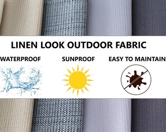Linen Look Outdoor Fabric: Sun-Proof, Water-Repellent Upholstery