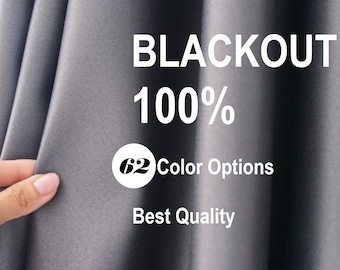 Blackout Curtains, 62 Color Options, Custom Size Blackout Curtains For Living Room and bedroom.