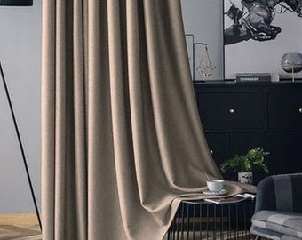 Blackout Linen Curtains for Living Room And Bedroom. Custom Size Panel Blackout Curtains, 50" linen Curtain, linen panel for farmhouse.