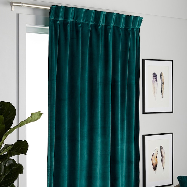 Blackout Double Sided Thick Velvet Curtain Panels.Thermal And Soundproof Curtains.