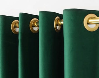 Blackout Thick Velvet Curtains, Custom Size Velvet Curtains. Rod Pocket Curtain for Living Room And Bedroom. Door Curtains.