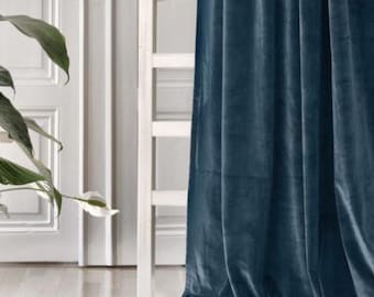 Modern Blackout Matte Velvet 47 colors, Rod pocket, Velvet  Curtain, Curtain Panel, Blackout velvet curtain, Curtains for Living Room