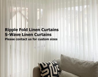 Ripple Fold Sheer Linen Curtains: S-Wave Style