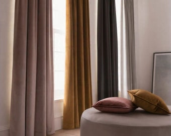 Thermal Curtain 124 color. Blackout Velvet Curtains. Bedroom and Living room.