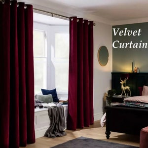 Velvet Curtains, Custom Window Curtain Panels, Curtains for Living Room, Curtains, Curtain Panels, Blackout Curtains, Dining Room Curtains