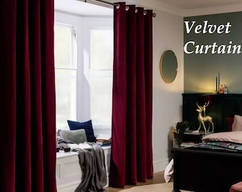 Velvet Curtains, Custom Window Curtain Panels, Curtains for Living Room, Curtains, Curtain Panels, Blackout Curtains, Dining Room Curtains