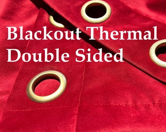 Thermal Blackout Double Sided Thick Velvet Curtain for living room. Custom Made Velvet Blackout winter/summer  curtains.Grommet Curtains.