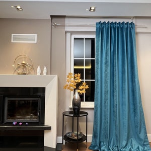 Velvet Blackout Curtain Panel: Rod Pocket, Living Room & Bedroom