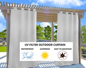 Benutzerdefinierte Größe Outdoor Vorhänge, wasserdichte Außen Vorhänge, Außen Vorhänge, UV-Filter Vorhänge, Gartenvorhang, Pool- und Terrassenvorhänge.