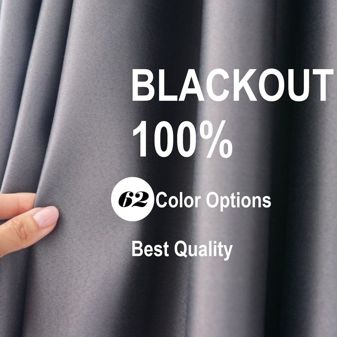 62 Color Blackout Curtains, 62 Color Options, Custom Size Blackout Curtains for ...