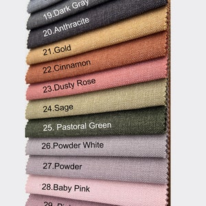 Linen Curtains: 36 Colors, Custom Size, Modern Window Drapery