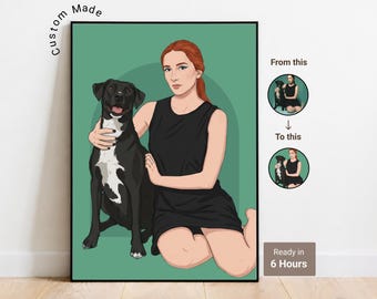 Custom Faceless Portrait | Faceless Portrait Print | Custom Portrait | Faceless Digital Art | Couple Digital Faceless Illustration