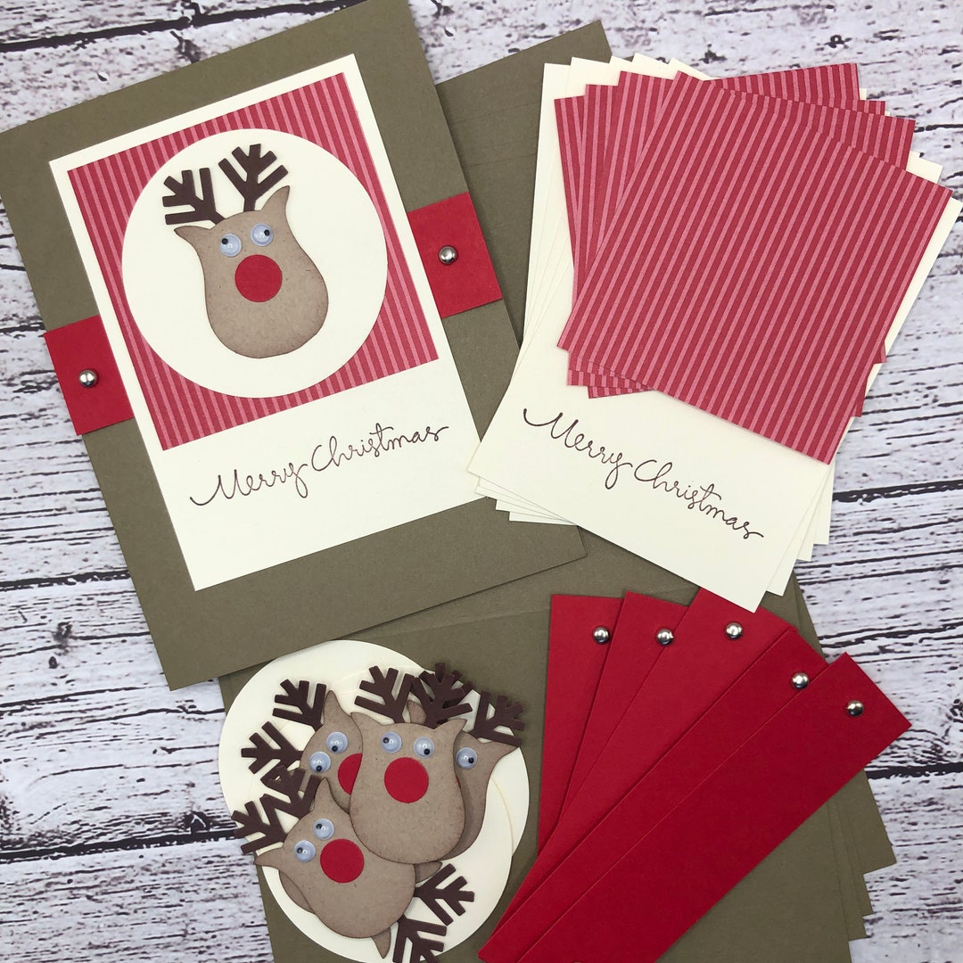 DIY Christmas Card Kit Card Making Kit reindee Card Kit Etsy