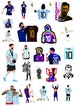 23 Sticker Lionel Messi | Stickers Soccer World Cup | Set Stickers Printable | to print | Digital | PNG | Instant Download | Messi Argentina 