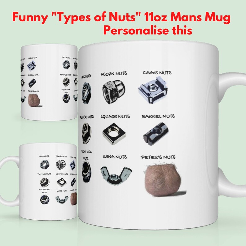 Funny Personalised NUTSACK Type of Nuts dad Giftgrandad Gifthusband