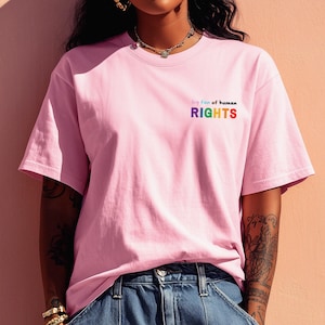 Big Fan Of Human Rights T-Shirt white | Human rights LGBTQ | Social justice | Equality Sweater image 3