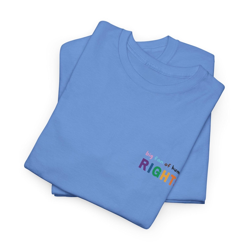 Big Fan Of Human Rights T-Shirt white | Human rights LGBTQ | Social justice | Equality Sweater Carolina Blue