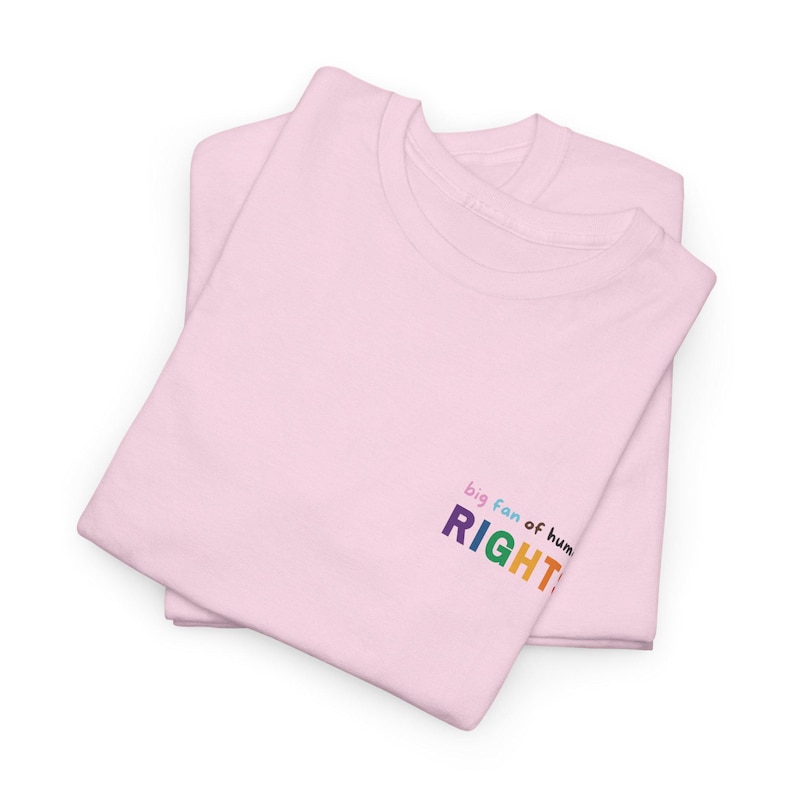 Big Fan Of Human Rights T-Shirt white | Human rights LGBTQ | Social justice | Equality Sweater Light Pink