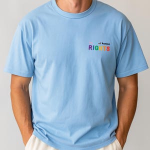 Big Fan Of Human Rights T-Shirt white | Human rights LGBTQ | Social justice | Equality Sweater image 2