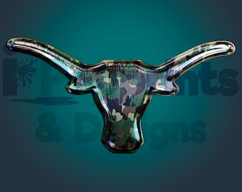 Longhorns, Texas, PNG, Sublimation, SVG, Camouflage, Longhorns PNG, Camouflage Longhorn, Camouflage Texas