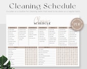 Editable Cleaning Schedule Template: Weekly, Monthly, Annual (PDF)